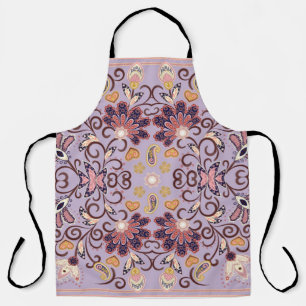 Lovely ethnic indian flowers. Beautiful ornament.  Apron