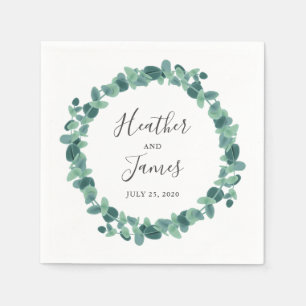 Lovely Eucalyptus Wedding Napkin