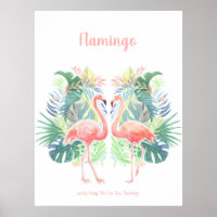 Lovely Fairy Tale For Two Flamingo Tropical Flower