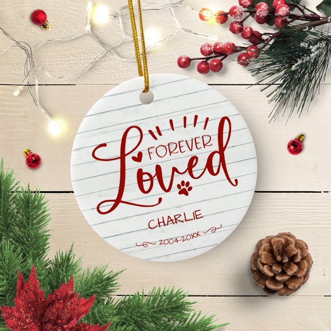 Lovely Farmhouse Cat Or Dog Pet Memorial Keepsake Ceramic Ornament (Creator Uploaded)