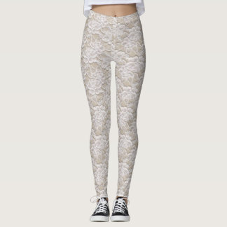 Lovely Faux Lace, Feminine Fashion Leggings