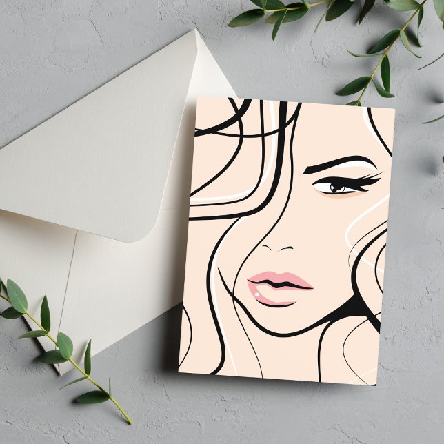 Lovely female face postcard (Creator Uploaded)