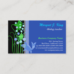 Lovely fish and water grass business cards. business card