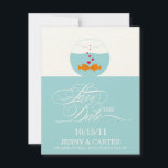 Lovely Fish Wedding Save The Date Announcement<br><div class="desc">Remind your loved ones to save the date for your wedding day with these irresistibly cute cards by Paper Girl.</div>