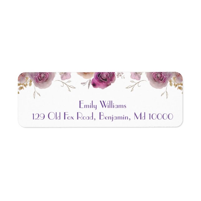 Lovely Floral Beauty Return Address Label (Front)