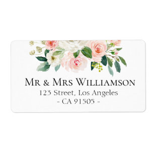 lovely floral botanical address label