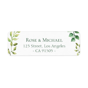 lovely floral botanical address label return address label