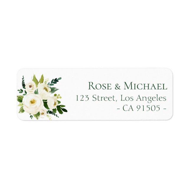lovely floral botanical address label return address label (Front)