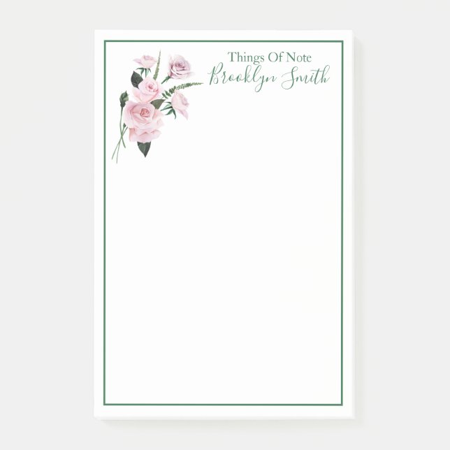 Lovely  Floral Bouquet Post-it Notes (Front)