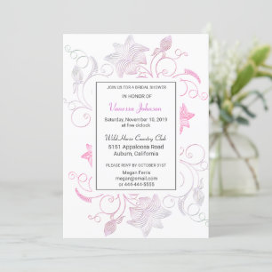 Lovely Floral Bridal Shower Invitation