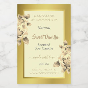 Lovely Floral Gold Cream Product Labels Beauty &