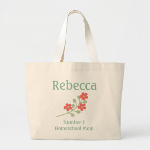 Lovely Floral Homeschool Mum Large Tote Bag