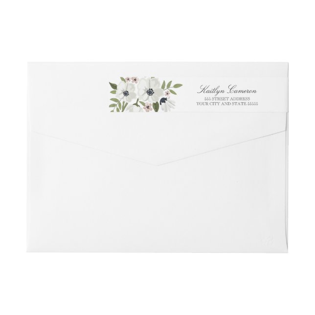 Lovely Floral Invitation Return Address Label (Back)