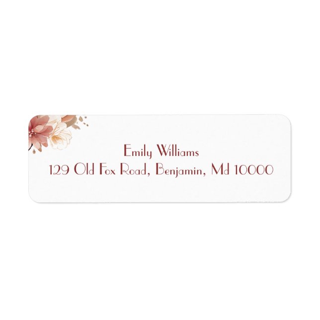 Lovely Floral Return Address Label (Front)