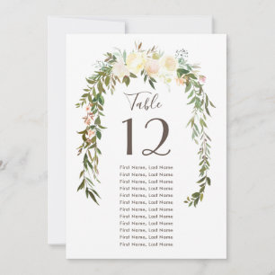 Lovely Florals   Watercolor Individual Table Cards