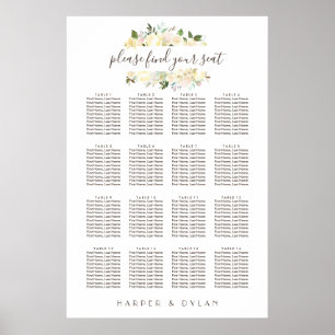Lovely Florals Watercolor Seating Chart