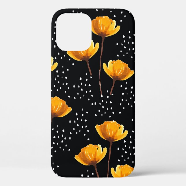Lovely flower and polka dots illustration pattern Case-Mate iPhone case (Back)