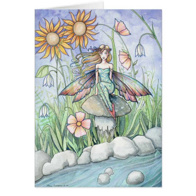 Lovely Flower Fairy Art Card by Molly Harrison (Front)