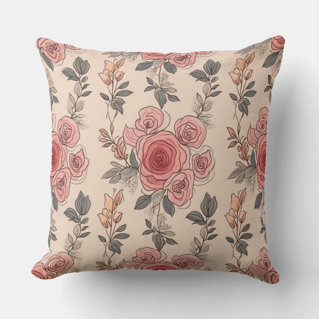 Lovely flower pattern cushion (Front)