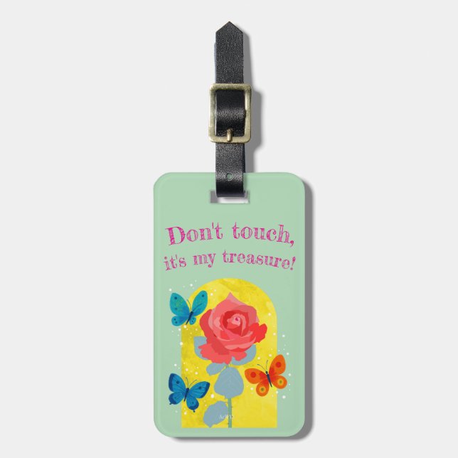 lovely flower tag -red rose- (Front Vertical)