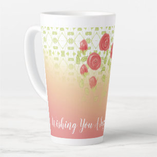 Lovely Flowered Latte Mug