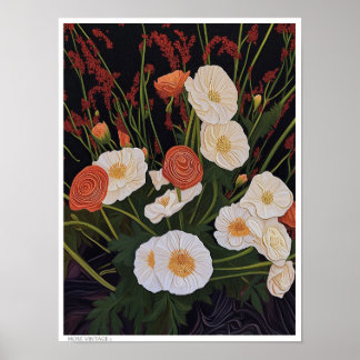 Lovely flowers illustration poster