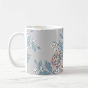 Lovely flowers. Monochrome ornaments. Seamless pat Coffee Mug