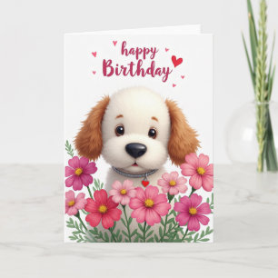 Lovely Fluffy Dog Birthday Card