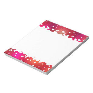Lovely Flying Hearts Border - Notepad