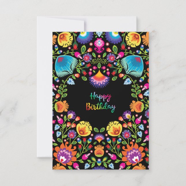 Lovely Folklore Happy Birthday Card (Front)