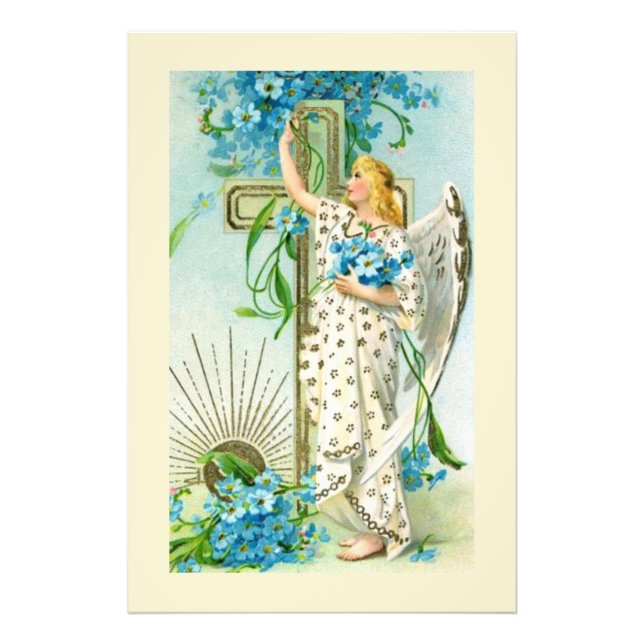 Lovely Forget Me Not Angel  Photo Print (Front)