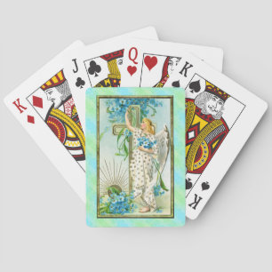Lovely Forget Me Not Angel Playing Cards
