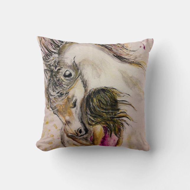 Lovely Friends - Watercolor Painting Cushion (Front)