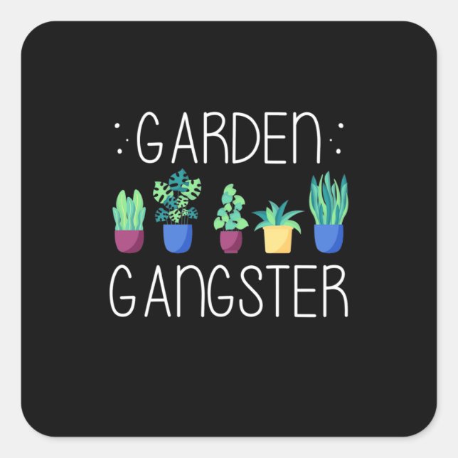 Lovely Garden Lady Square Sticker (Front)