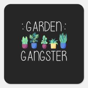 Lovely Garden Lady Square Sticker