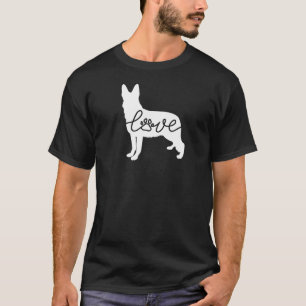 Lovely German Shepherd Love Paw Men Women   T-Shirt