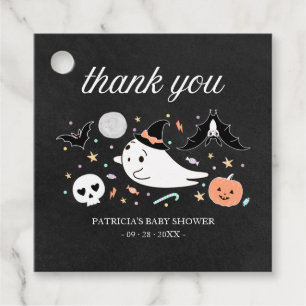 Lovely Ghost Halloween Baby Shower Thank You Favou Favour Tags