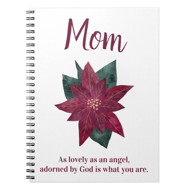 Lovely Gift for Mum Purple Flowers Notebook (Front)