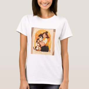 Lovely Girl and dog hug  T-Shirt