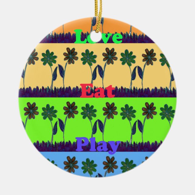 Lovely Girly Hakuna Matata colors Gifts.png Ceramic Ornament (Front)