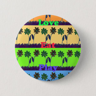 Lovely Girly Hakuna Matata colours Gifts.png 6 Cm Round Badge