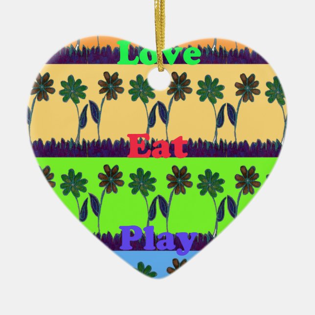 Lovely Girly Hakuna Matata colours Gifts.png Ceramic Ornament (Front)