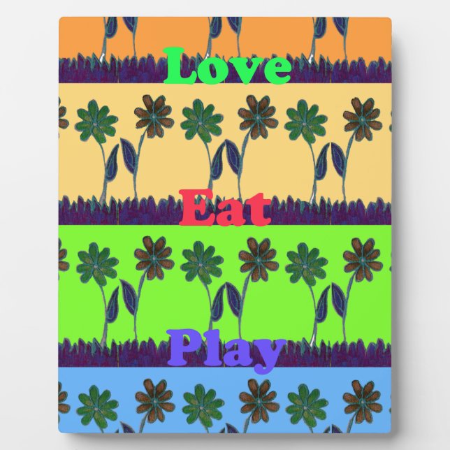 Lovely Girly Hakuna Matata colours Gifts.png Plaque (Front)