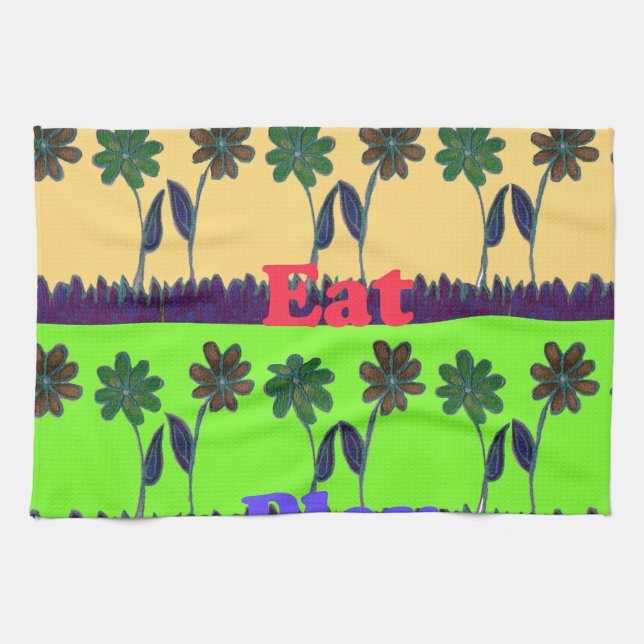 Lovely Girly Hakuna Matata colours Gifts.png Tea Towel (Horizontal)