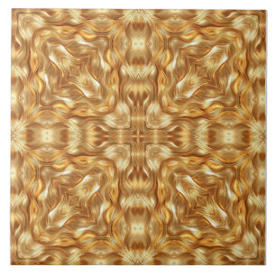 Lovely golden abstract pattern ceramic tile