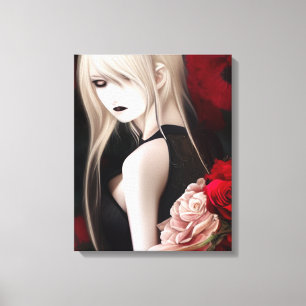 Lovely Goth Elf Girl Canvas Print