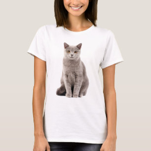 Lovely Gray Cat with Golden Eyes  T-Shirt