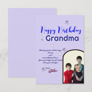 lovely greetings for grandma's birthday card