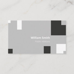 Lovely Grey Modern Square Shapes Business Card
