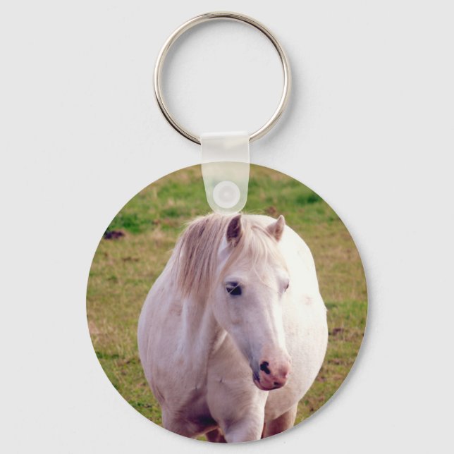 Lovely Grey Pony Key Ring (Front)